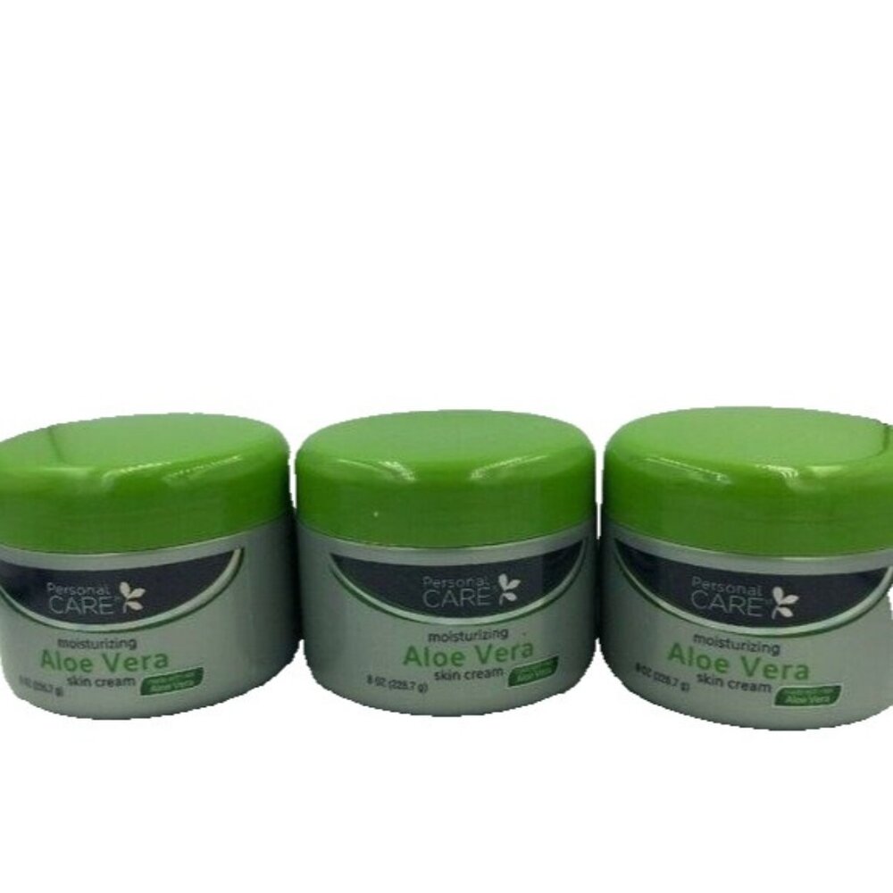 Lot of 3 Jars ALOE VERA Skin Cream 8 oz Personal Care